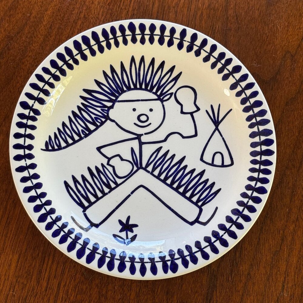 Vintage Rare Rorstrand Sweden Goran Children Plate (Göran, 1950s)